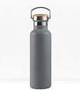 bambaw stainless steel water bottle insulated in grey colour 1l on white background