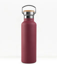 bambaw stainless steel water bottle insulated in red colour 1l on white background