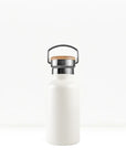 bambaw stainless steel water bottle insulated in white colour 350ml on white background