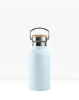 bambaw stainless steel water bottle insulated in ice blue colour 350ml on white background