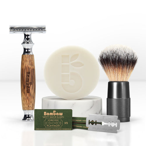 Bamboe Scheerset | Complete geschenkset