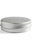 Silver metal container shampoo aluminium box with lid on a white background