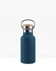 bambaw stainless steel water bottle insulated in navy blue colour 350ml on white background