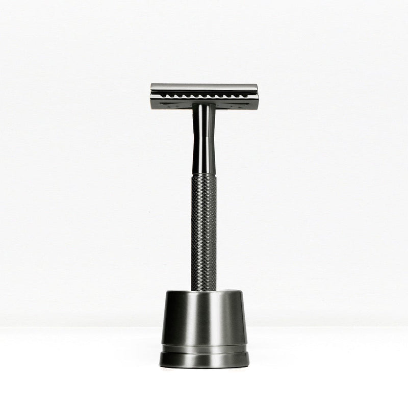 Metal Double Edge Safety Razor with Stand | Colour Options